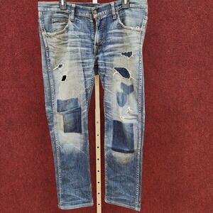 TMT Japan Jeans Mens XL32 Distressed Selvedge Style Denim 36x28.5 Fade